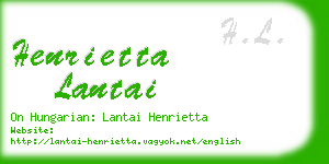 henrietta lantai business card